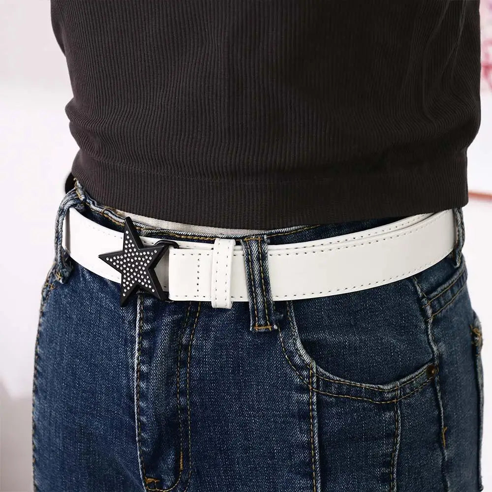 Accessories Width Waist Belt Retro Y2k Waist Strap Corset Belt Adjustable Waistband Women Waist Belt Star Buckle Belt