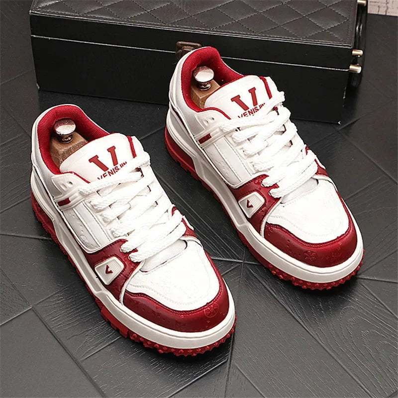 Designer Wedding Party Men Shoes Autumn Fashion Casual Sneakers Man Thick Bottom Walking Office Leisure Loafers Shoes for Men
