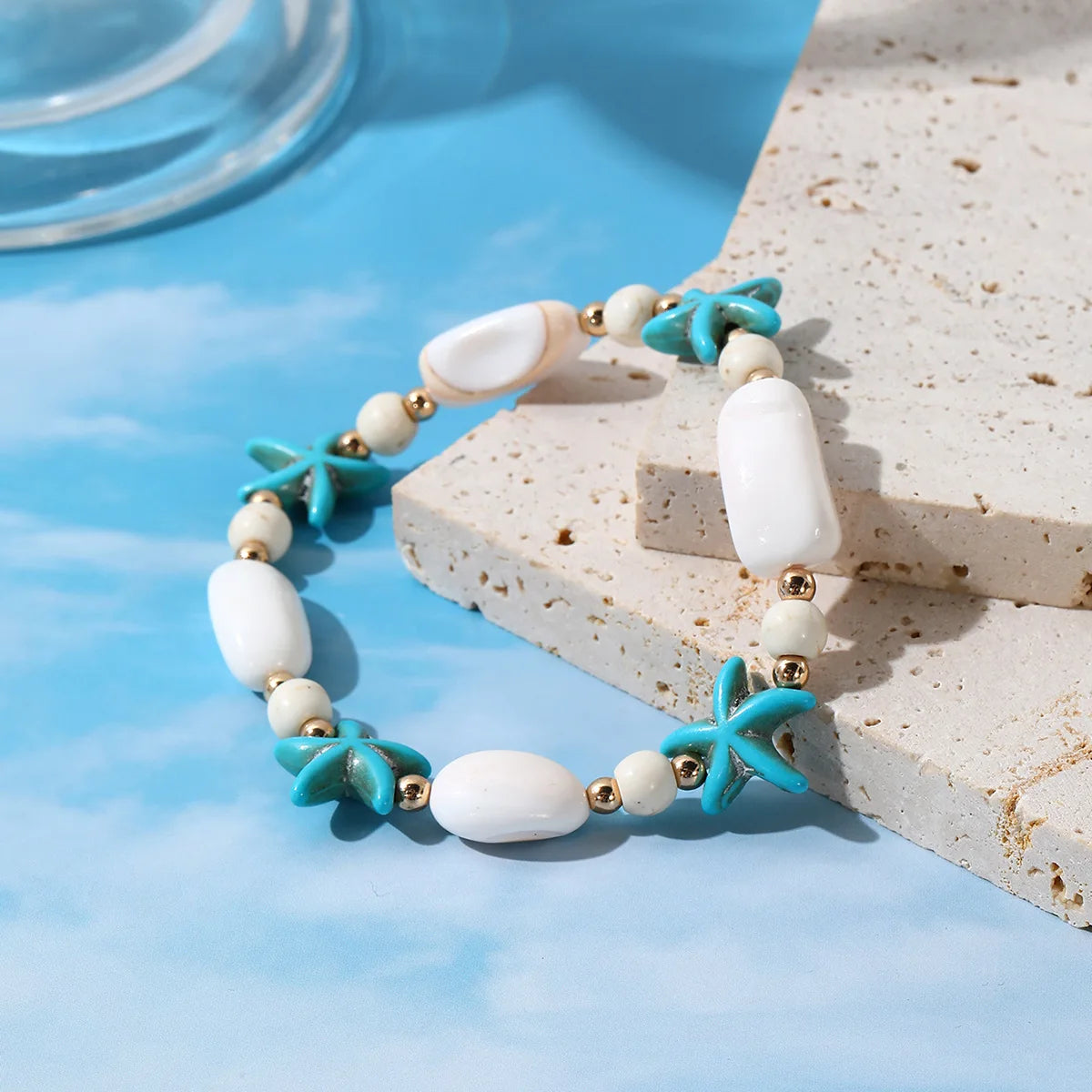 2024 New Bohemian Bracelet Summer Beach Starfish Bracelet for Women Girls Beads Friendship Bracelet Fashion Jewelry Accessory