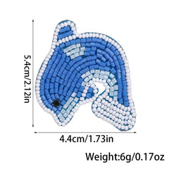 Cute Handmade Beaded Crab Brooches For Women Summer Cartoon Beach Dolphin Whale Pins Badge Jewelry Accessories