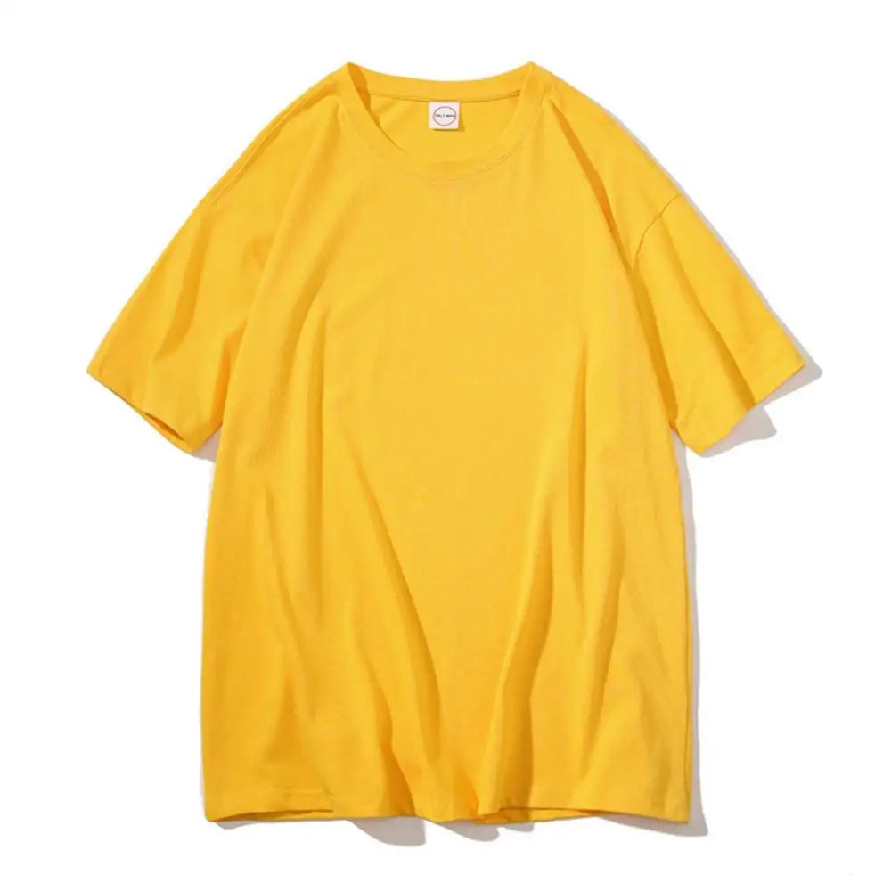 2024 Summer Short Sleeve T Shirts Solid Color T-shirt O Neck Casual Loose T Shirt Base Top Tee Oversize Students Street T-shirt