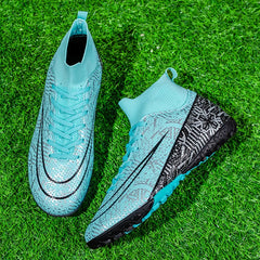 Professional soccer shoes for men and women; short studded, anti-slip for artificial grass, for competition and training