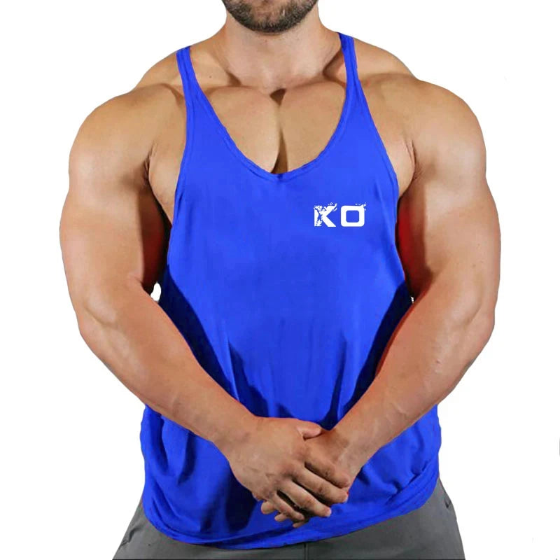 Brand Gym Stringer Tank Top Men Bodybuilding Clothing Cotton Sleeveless Shirt Man Fitness Vest Singlet Sportwear Workout Tanktop