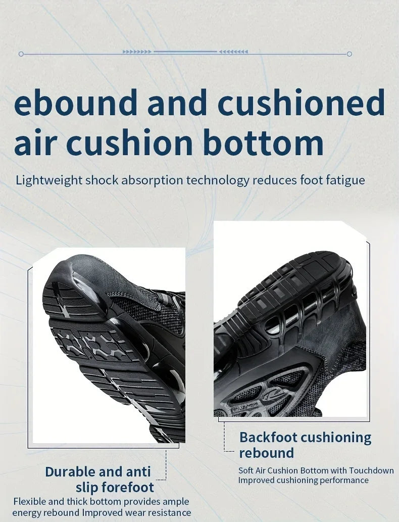 Steel Toe Shoes For Men And Women Comfortable And Safe Work Sports Shoes Industrial Anti Slip Puncture Resistant Safety Shoes