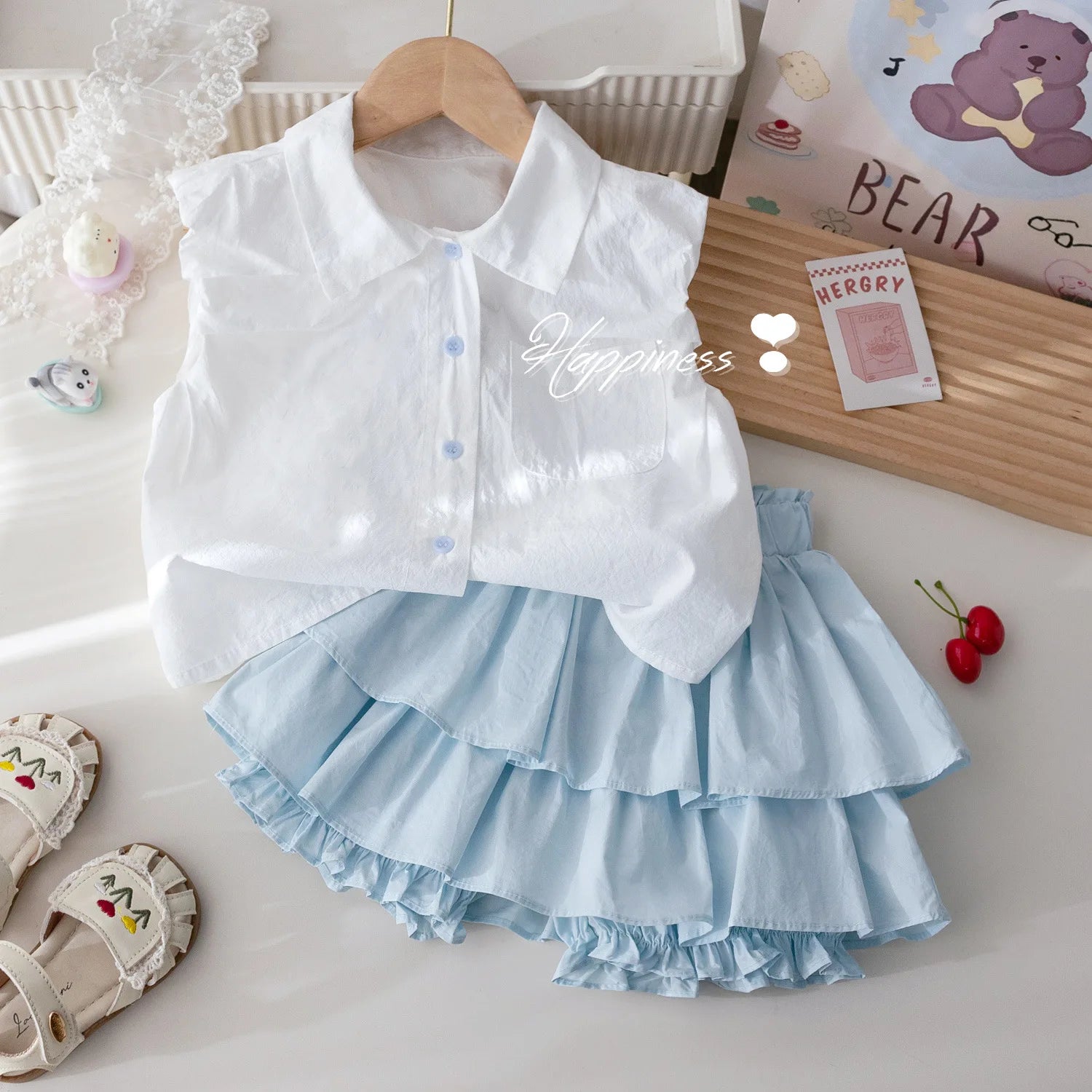 Korean Children's Clothing Girls Summer Shorts Foreign Style Small Fresh Versatile Culottes Girls 2025 Summer Fashion Skirt