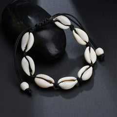 Bohemian Shell Charm Bracelets For Women Men Summer Sandy Beach Handmade String Rope Chains Bangle DIY Jewelry Accessories