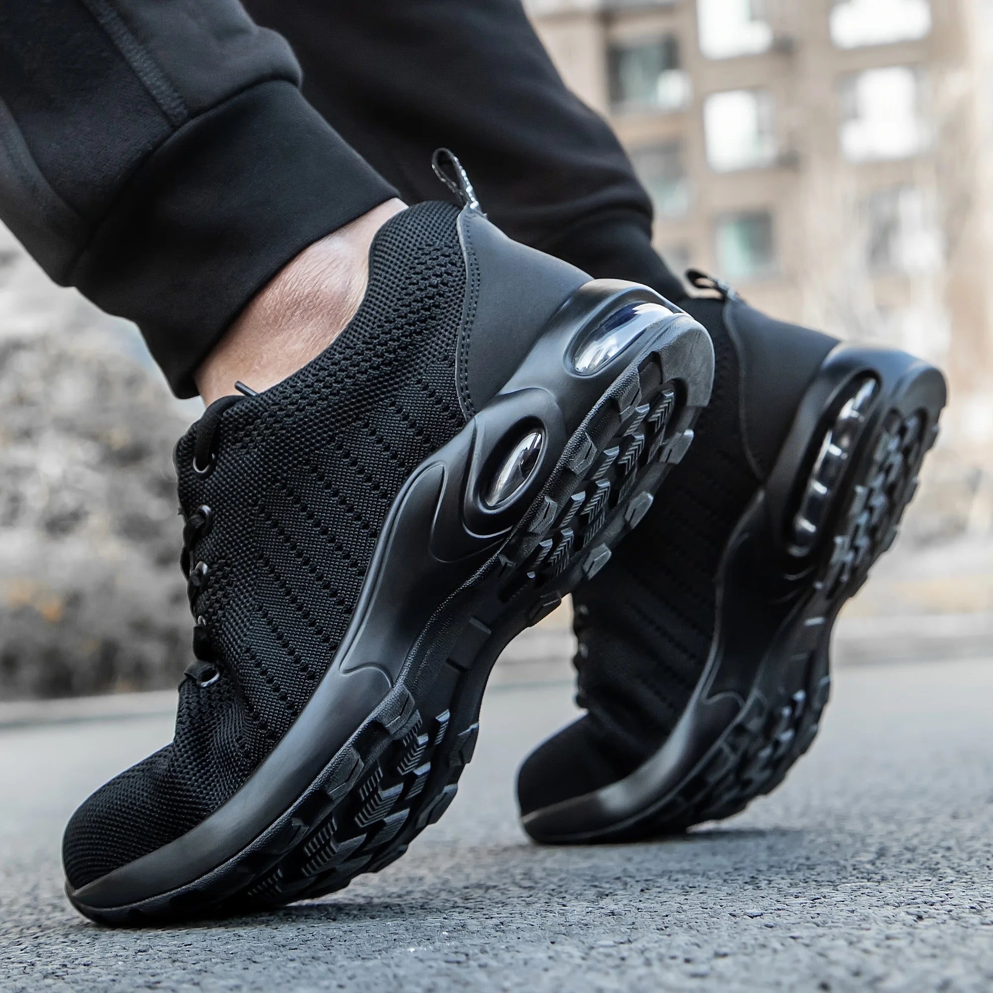 Mens Safety Work Shoes Steel Toe Outdoor Protective Boots Wear-Resisting Lightweight Unisex Sneakers Womens Shoes Size 36-46
