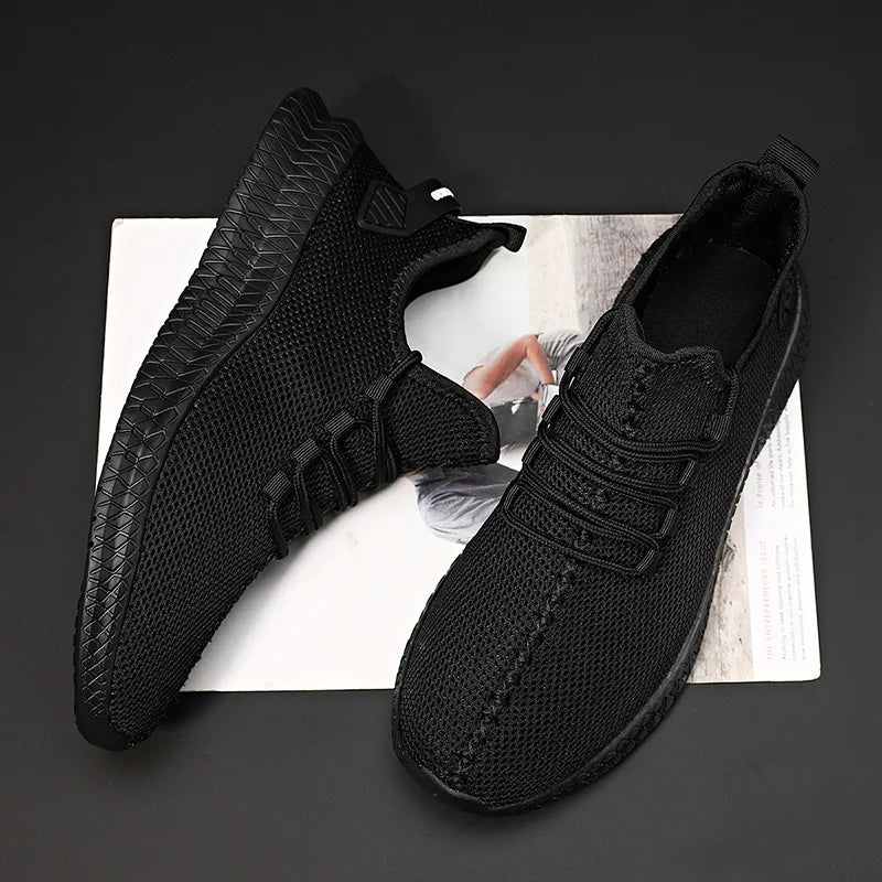 Outdoor Jogging Training Hiking Sports Shoes Men's Non Slip Casual Breathable Running Women's Ven Knit Lace Up Shoes