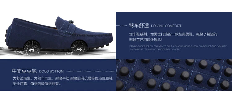 38-50 Shoes Men Casual Shoes Fashion Men Shoes Genuine Leather Men Loafers Moccasins Slip on Men Flats Male Driving Shoes