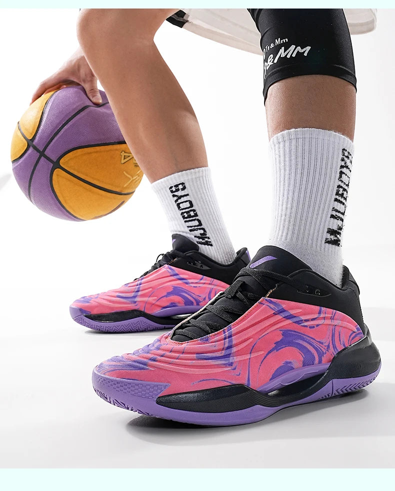 High-quality Men Basketball Shoes for Women Leather Basketball Sneakers Men Outdoor Rubber Anti Slip Sports Training Shoes Male
