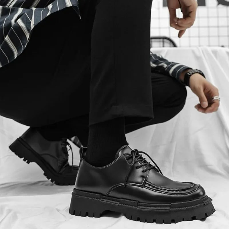 Men's Leather Shoes Dress Formal Business Male Casual Shoe High Quality Fashion Footwear Offer Classic Original Size 45 Adults