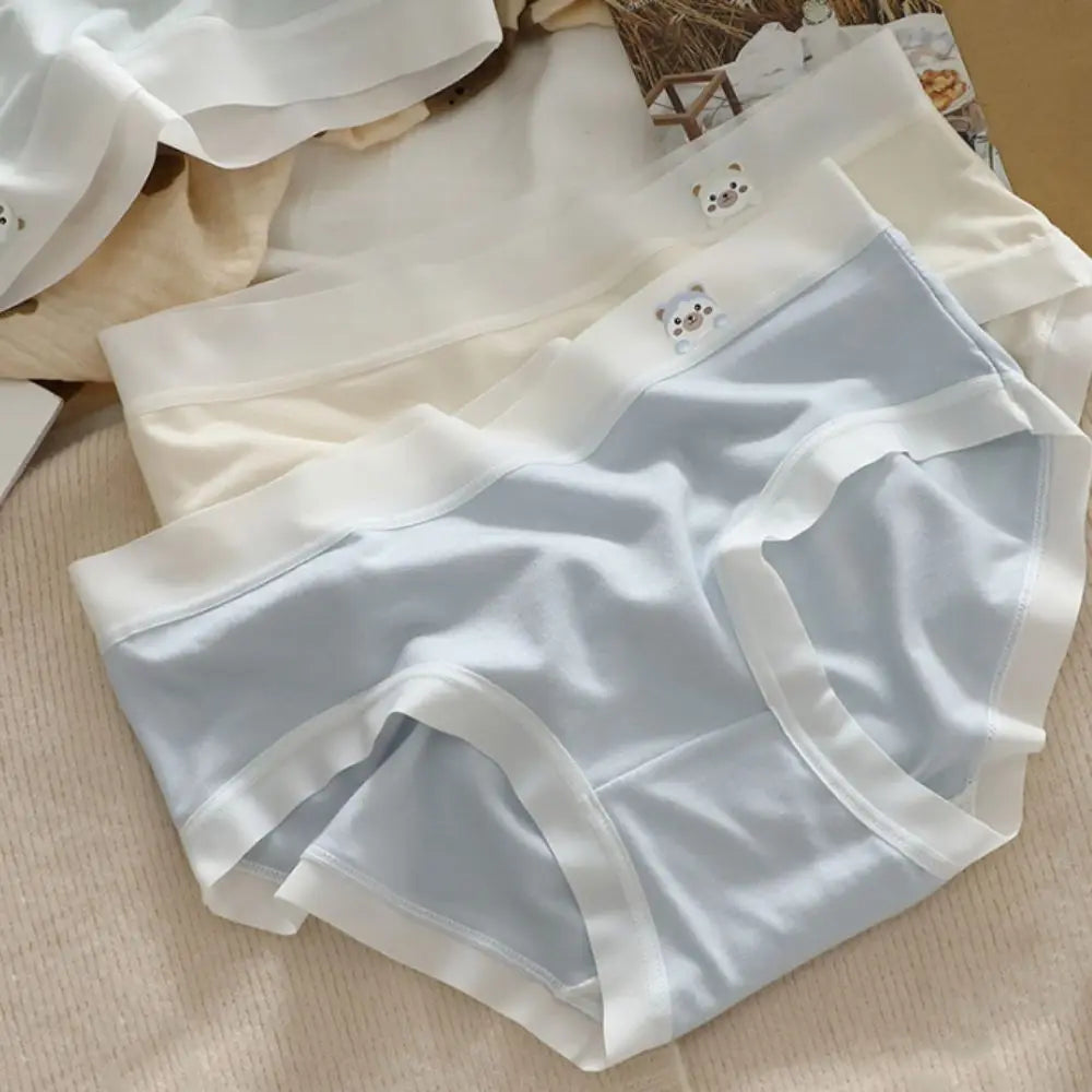 5PCS Fashion Cute Panties for Women Cotton Crotch Female Lingerie Seamless Briefs Underwear Bear Underpants Gifts