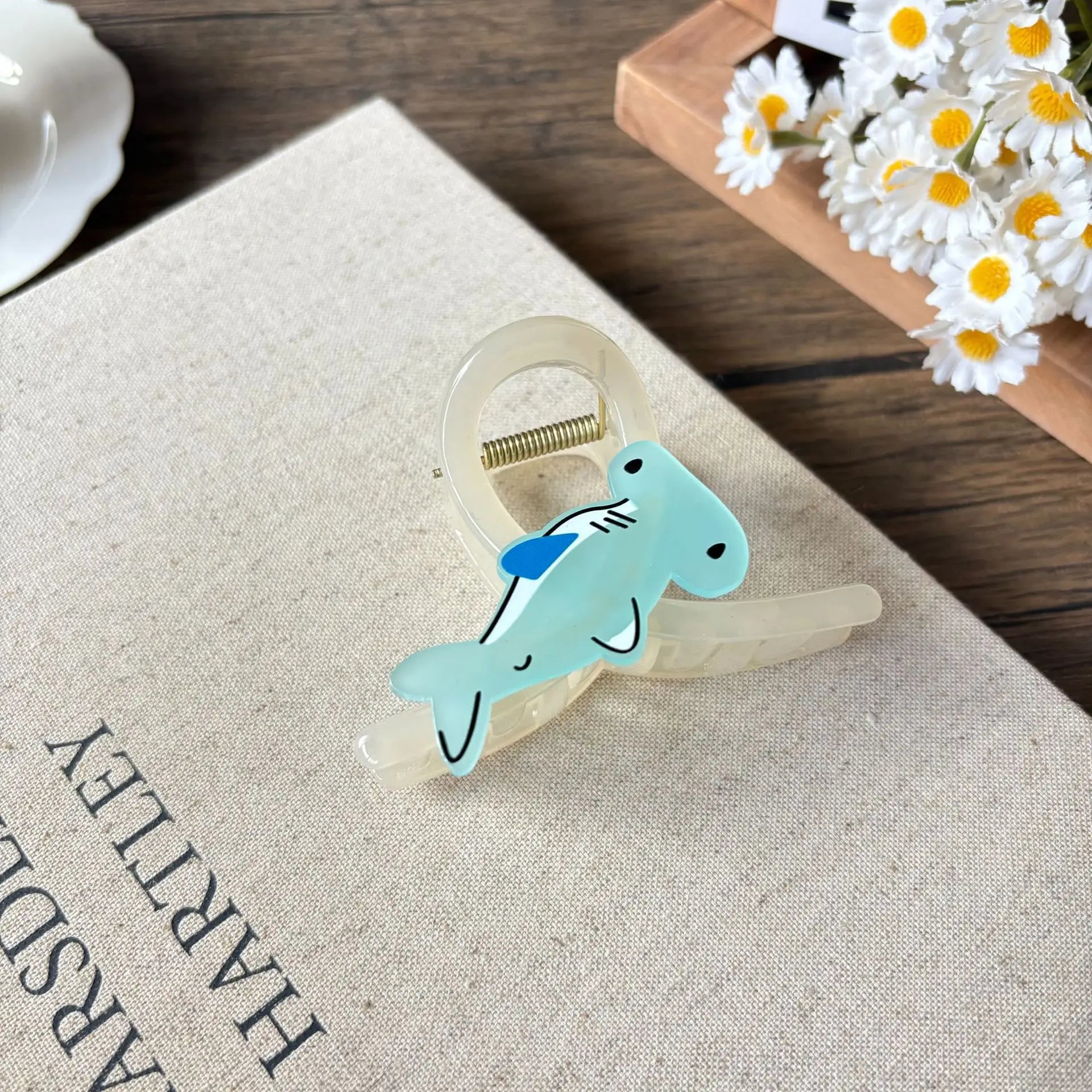 Bohemian Acetate Ocean Animal Hair Clips for Women Non-Slip Summer Beach Hair Accessories Cartoon Fish Whale Multi-Pack Gifts