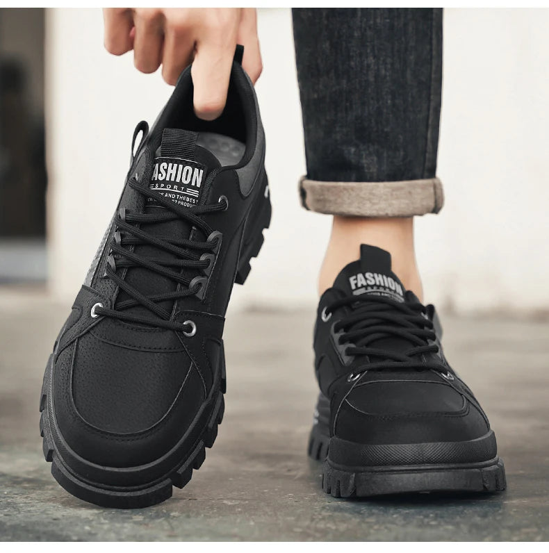 Men's shoes four seasons outdoor work shoes soft sole comfort labor shoes breathable anti-slip work boots caausl youth tide shoe