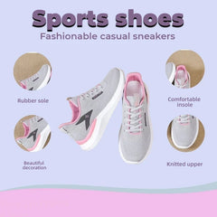 The women's walking shoes have a soft and slip-resistant sole making them perfect for stylish runners.Breathable and comfortable