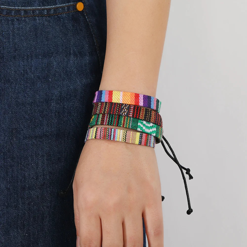 12Pcs Bohemian Surfer Beach Bracelet Set Men & Women Braided Boho Summer Bracelets Handmade Festival Jewelry Accessories