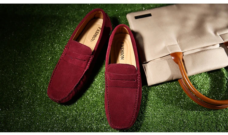 38-50 Shoes Men Casual Shoes Fashion Men Shoes Genuine Leather Men Loafers Moccasins Slip on Men Flats Male Driving Shoes