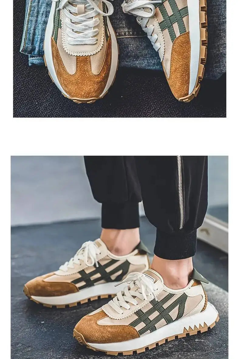 2025 New Men's Shoes Fashionable Versatile Casual Sports Lightweight Non-slip Breathable Shoes With Thick Soles For Men