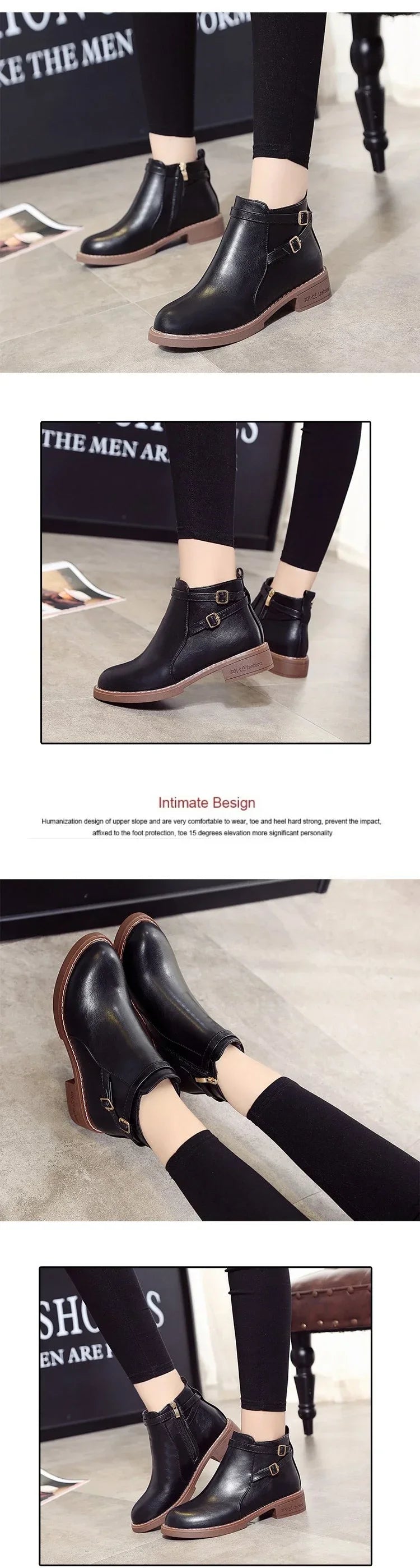 Shoes for Women Shoes Women Boots Comfortable Waterproof Boots Fashion Plus Size Thick Sole Ankle Boots Zapatos Mujer 2024