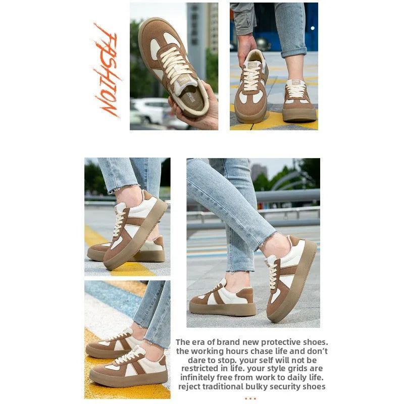 New Women's Safety Shoes with Steel Toe  Anti Smashing and Anti Piercing  Lightweight and Soft Sole  Fashionable and Breathable