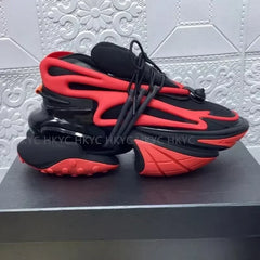 2025 Trendy Men Sports Shoes Platform Sneakers Lace Up Gradient Colors Running Casual Walking Shoes Women Flats Loafers