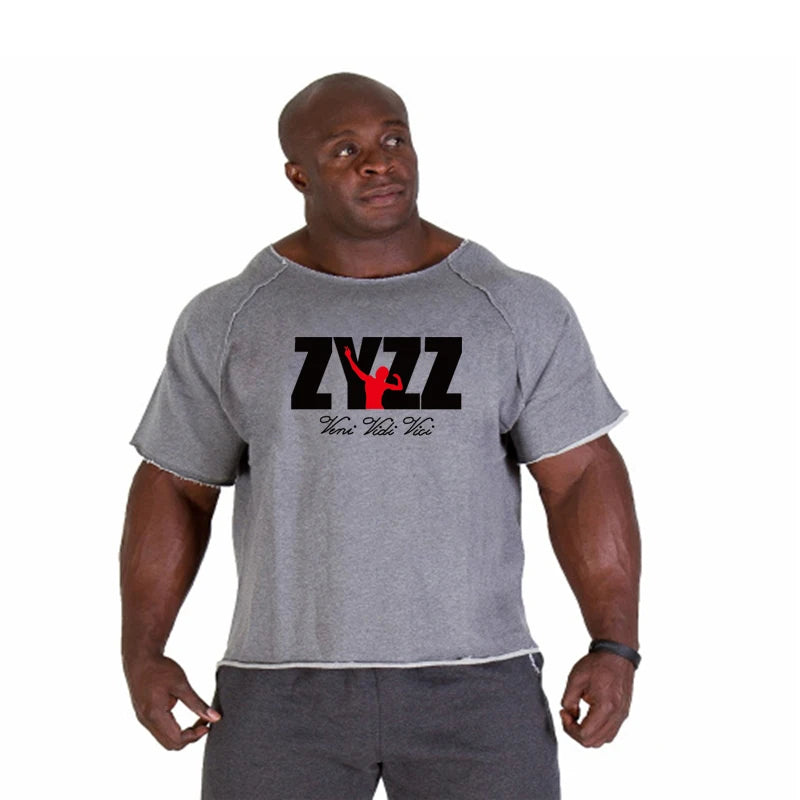 New Hot Sale Men Printed T Shirts Breathable Loose Running Shirt Cotton Tees Bodybuilding Singlet Fitness GYM POWERHOUSE T Shirt
