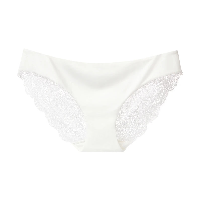 Women's Invisible Underwear Spandex Crotch Intimate Women Sexy Lace Panties Ladies Seamless Pantys Underpants Plus Size Lingerie