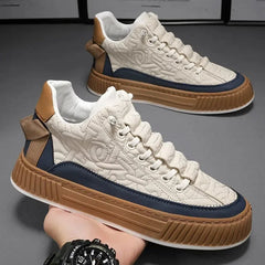 Men Sneakers Fashion Trend Luxury Brand Casual Flat Shoes Vulcanize Shoe Male Outdoors Non-slip wear-resistant Hiking Shoes 2023