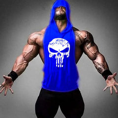 Bodybuilding Tank Tops Men Gym Fitness Cotton Hooded Vest Sleeveless Shirt Workout Hoodie Summer Casual Fashion Singlet Clothing