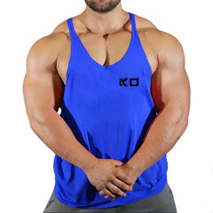 Brand Gym Stringer Tank Top Men Bodybuilding Clothing Cotton Sleeveless Shirt Man Fitness Vest Singlet Sportwear Workout Tanktop