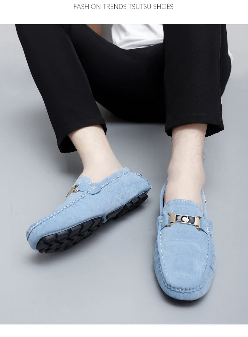 2025 New Men's Shoes Small Size Handmade Beanie Shoes 38 Casual 37 Frosted Loafers 36 Slip-On Shoes Driving Shoes for Men and Women