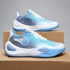 Basketball Shoes for Men and Women in Summer Mesh Breathable Lightweight Soft Sole Low-Top Shock-Absorbing Anti-Slip Wear-Resist