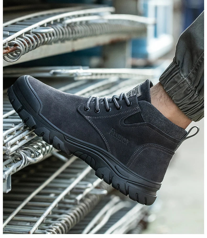 Work SafetyShoes For Men  Anti-puncture Indestructible Work Shoes Fashion work shoes Outdoor Work Shoes Steel Toe Cap boots