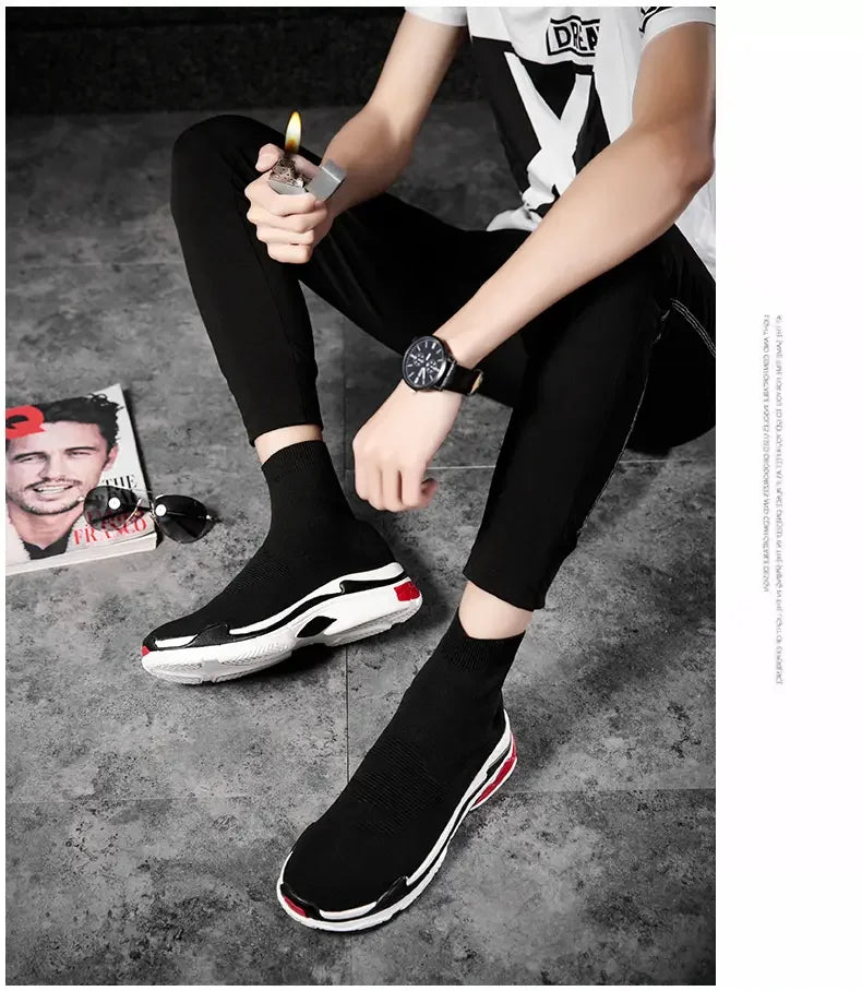 Shoes for Men Sneakers Men All Brands Tennis Loafers Shoes Tide Women Elastic Socks Shoes Fashion Casual Shoes Large 2024 Autumn