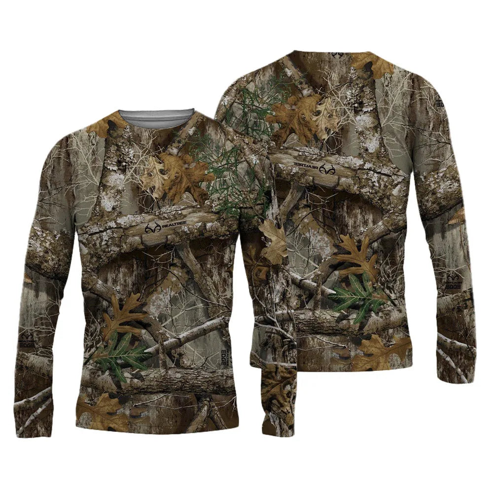 New Summer Men's Fishing Shirts Breathable T-Shirt Fishing Apparel Long Sleeve Outdoor Sports Crewneck Tops Fishing Shirts 6XL