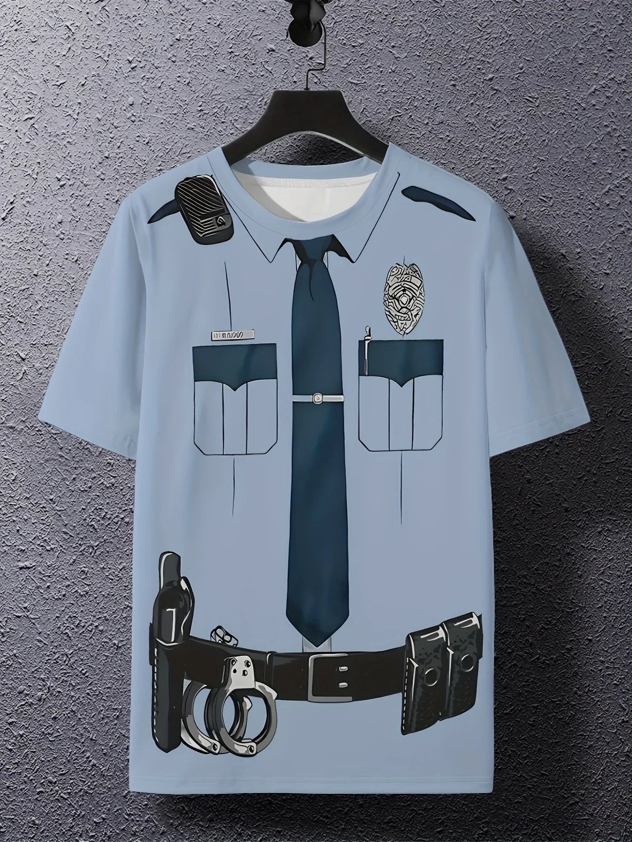 Men's Casual Suit Tie Print T-Shirt Tops Short Sleeve Crew Neck Men's Round Neck T-shirts New In Mens Cosplay Party Tee Shirts
