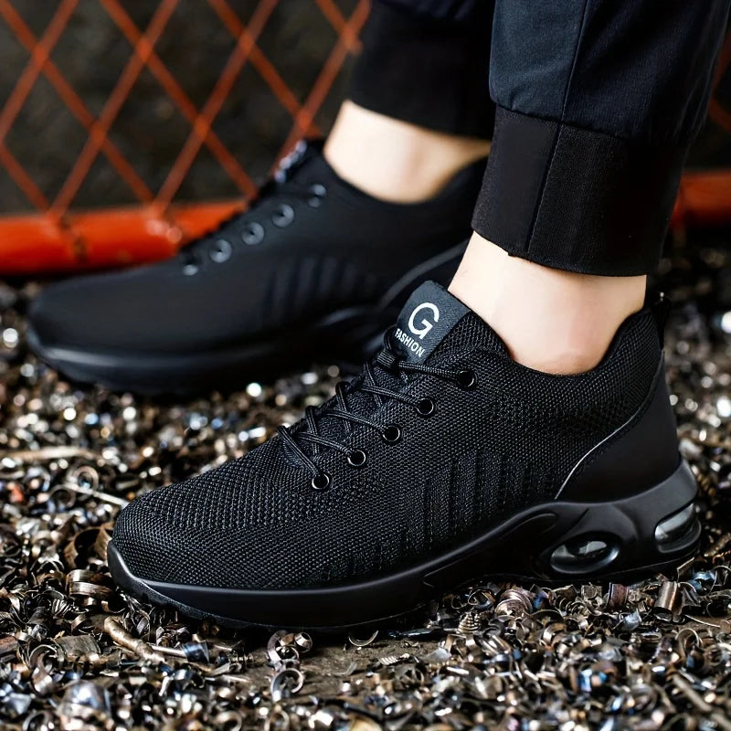 Mens Safety Work Shoes Steel Toe Outdoor Protective Boots Wear-Resisting Lightweight Unisex Sneakers Womens Shoes Size 36-46