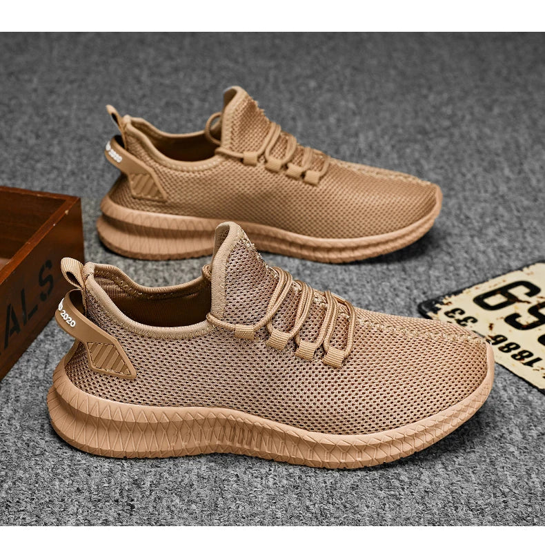 Outdoor Jogging Training Hiking Sports Shoes Men's Non Slip Casual Breathable Running Women's Ven Knit Lace Up Shoes