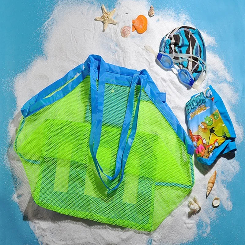 Handbag Beach Shoulder Bag Mesh Shell Bag Beach Essential Bag Beach Toy Handbag