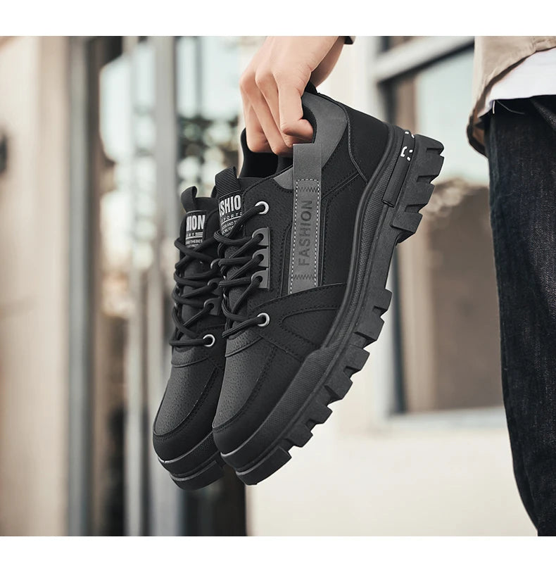 Men's shoes four seasons outdoor work shoes soft sole comfort labor shoes breathable anti-slip work boots caausl youth tide shoe