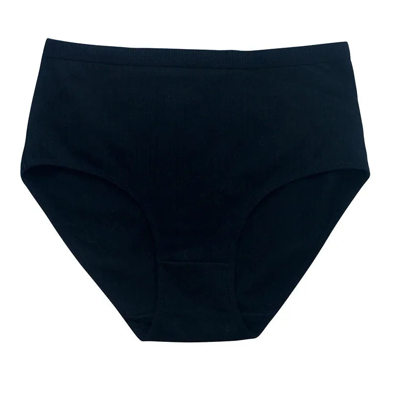 Women High Waisted Underwear Pure Cotton Solid Plus Size Breathable Women's Triangle Abdominal Underwear