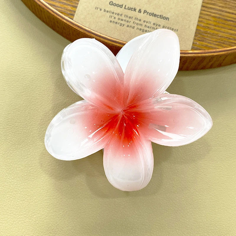 Beach Vacation Bohemia Style Fashion Egg Flower Hair Clips Flower Large Hair Claw Hairpin For Women Girls Accessories