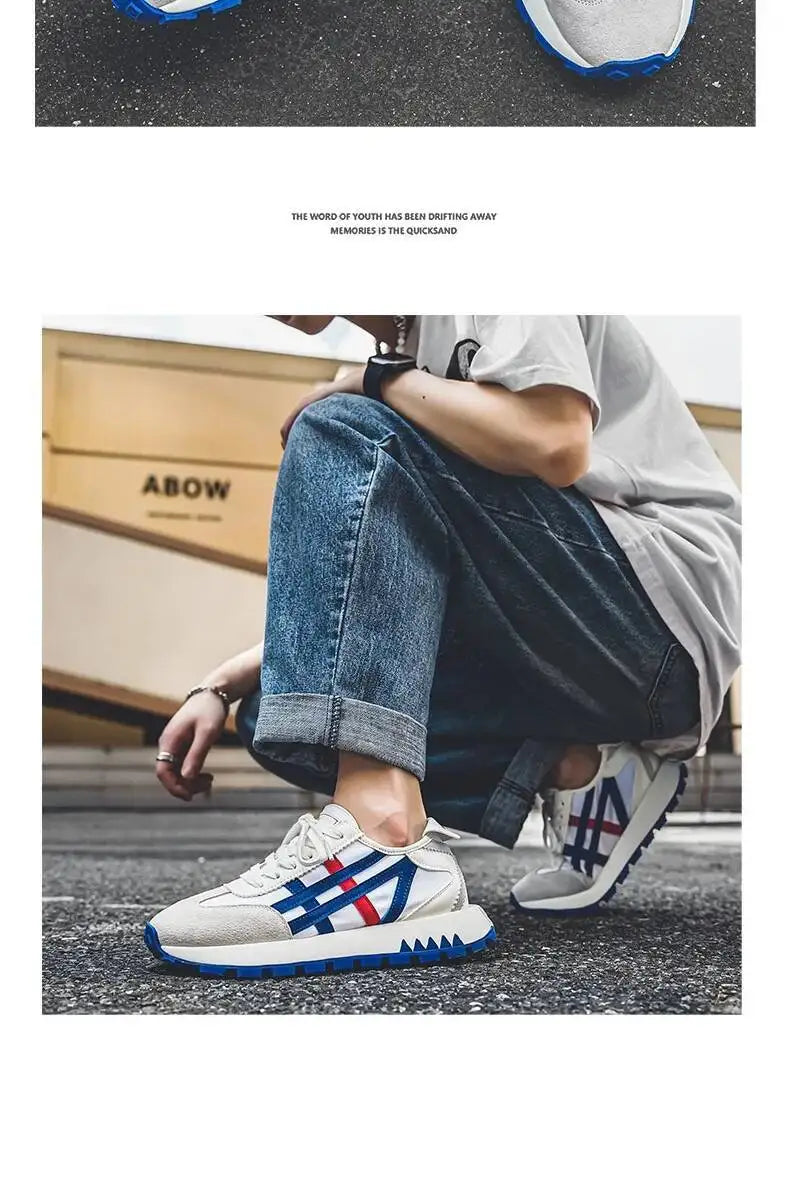 2025 New Men's Shoes Fashionable Versatile Casual Sports Lightweight Non-slip Breathable Shoes With Thick Soles For Men