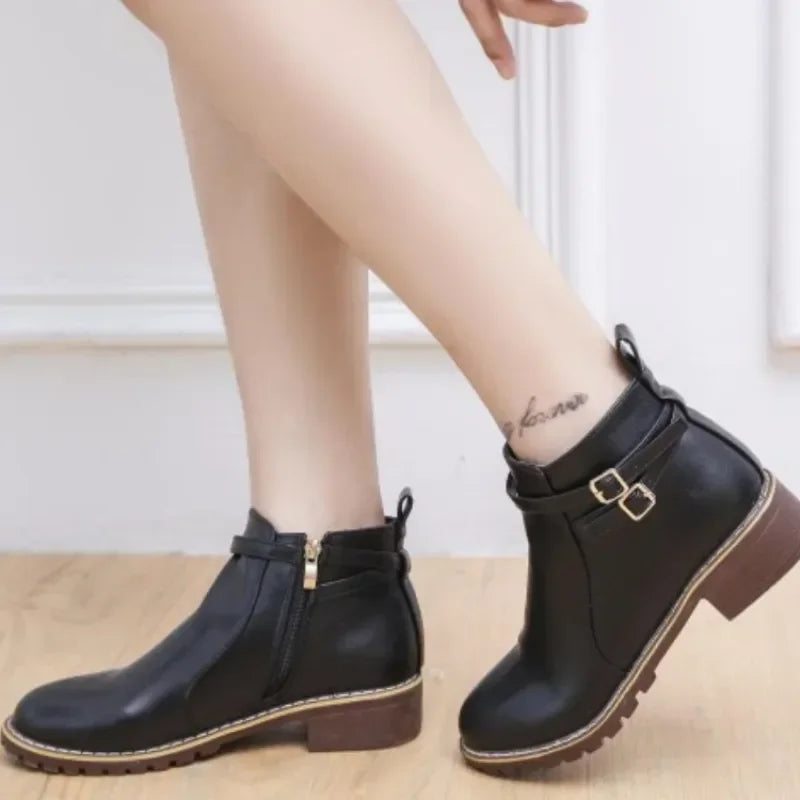 Shoes for Women Shoes Women Boots Comfortable Waterproof Boots Fashion Plus Size Thick Sole Ankle Boots Zapatos Mujer 2024