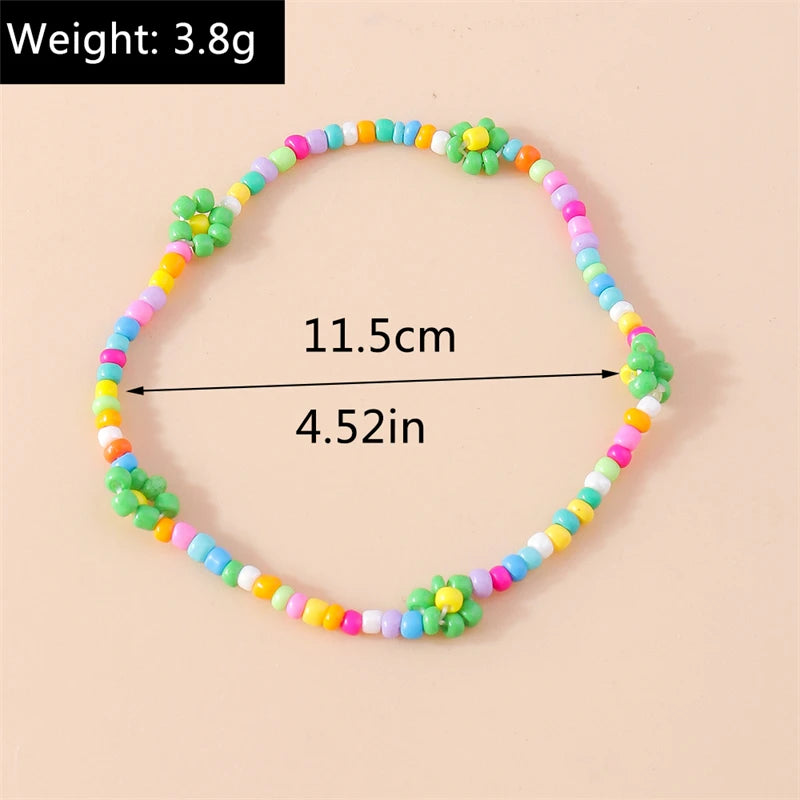 Bohemian Colorful Handmade Beads Anklets for Women Summer Beach Ankle Bracelet Foot Leg Chain Female Girls Jewelry Accessories