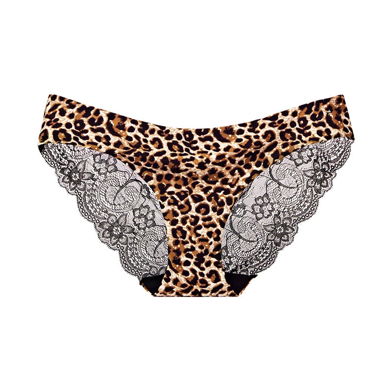 Women's Invisible Underwear Spandex Crotch Intimate Women Sexy Lace Panties Ladies Seamless Pantys Underpants Plus Size Lingerie