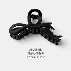 Vintage Inspired Matte Hair Accessories Ribbon Bow Hair Claws Crab Headwear Shark Ponytail Hairpins Barrettes for Women