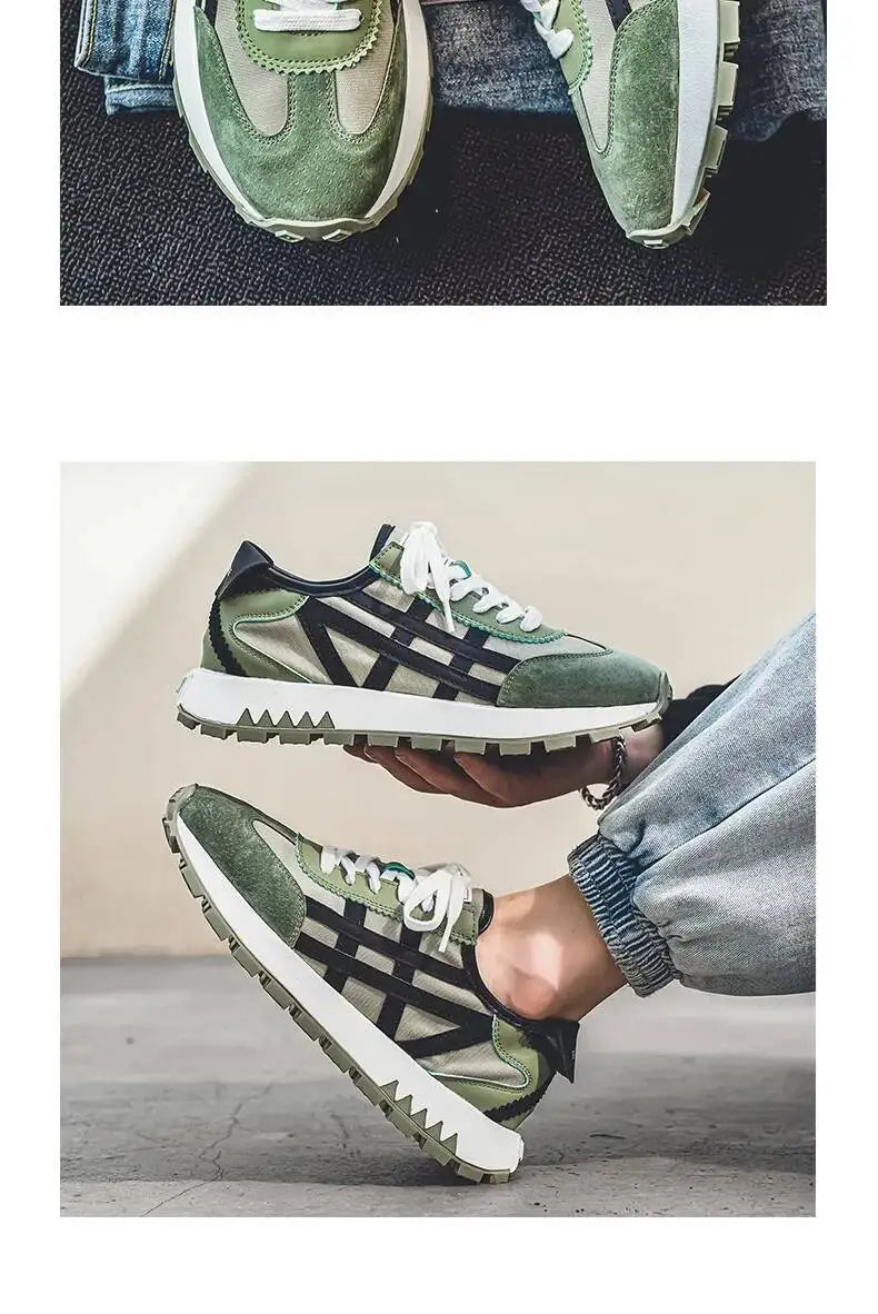 2025 New Men's Shoes Fashionable Versatile Casual Sports Lightweight Non-slip Breathable Shoes With Thick Soles For Men