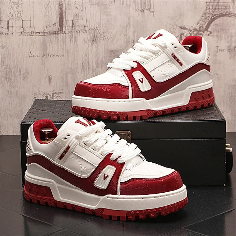 Designer Wedding Party Men Shoes Autumn Fashion Casual Sneakers Man Thick Bottom Walking Office Leisure Loafers Shoes for Men