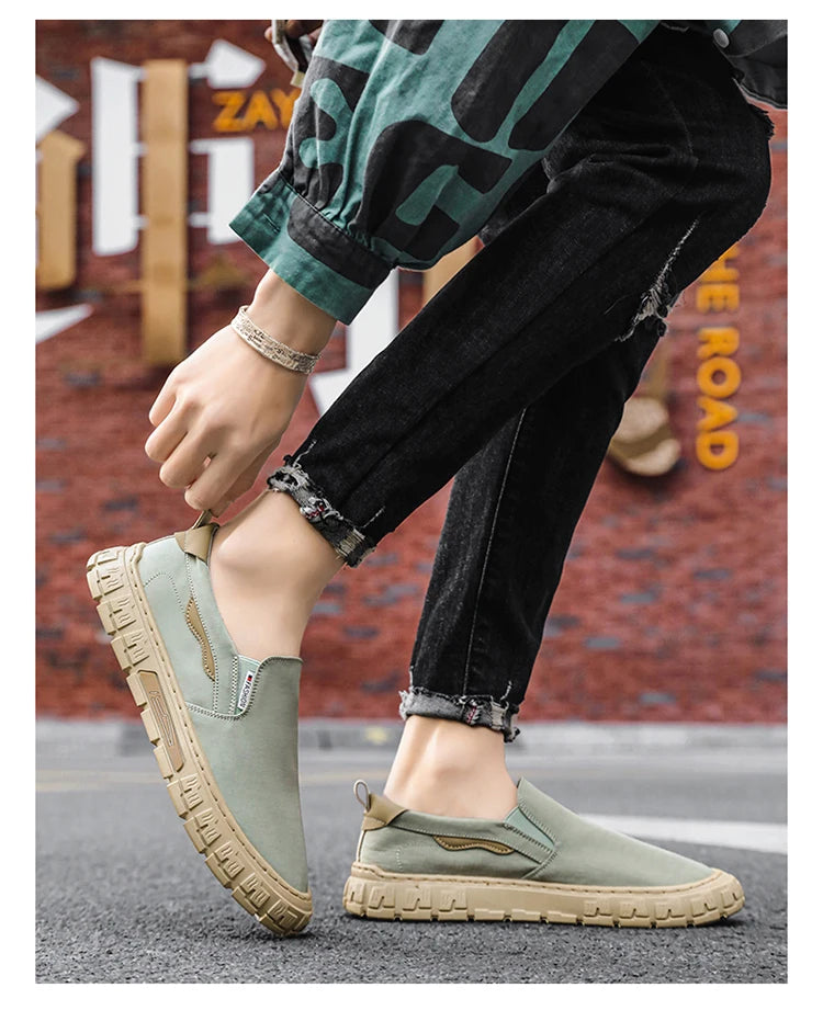 Men's shoes - Autumn thick-soled casual lightweight thick-soled loafers with leather upper, sport shoes